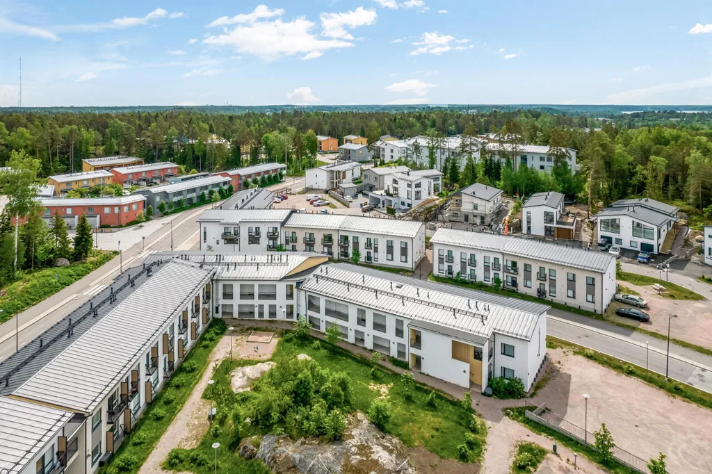 Vue aérienne - Two-Bedroom Apartment with Balcony in Kauklahti, Espoo