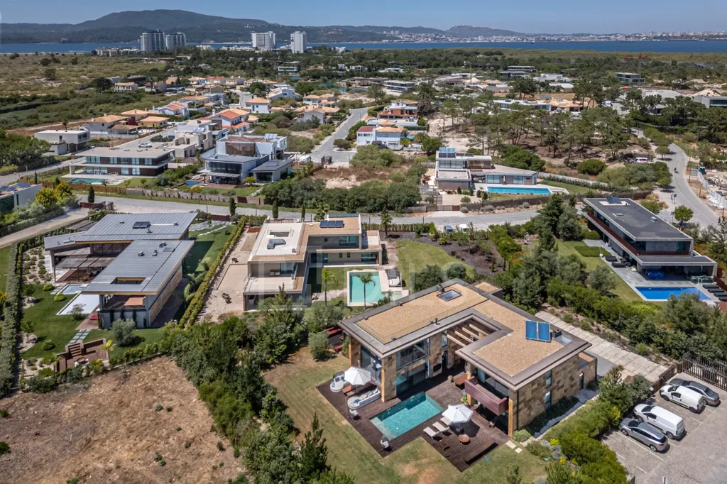 Aerial - Modern Villa with Sea View in Troia Resort