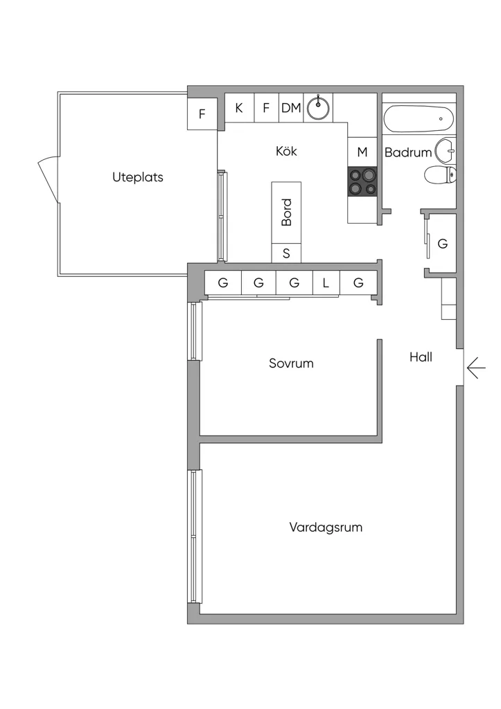 Plan - Bostadsrätt with Garden in Jungfrudansen