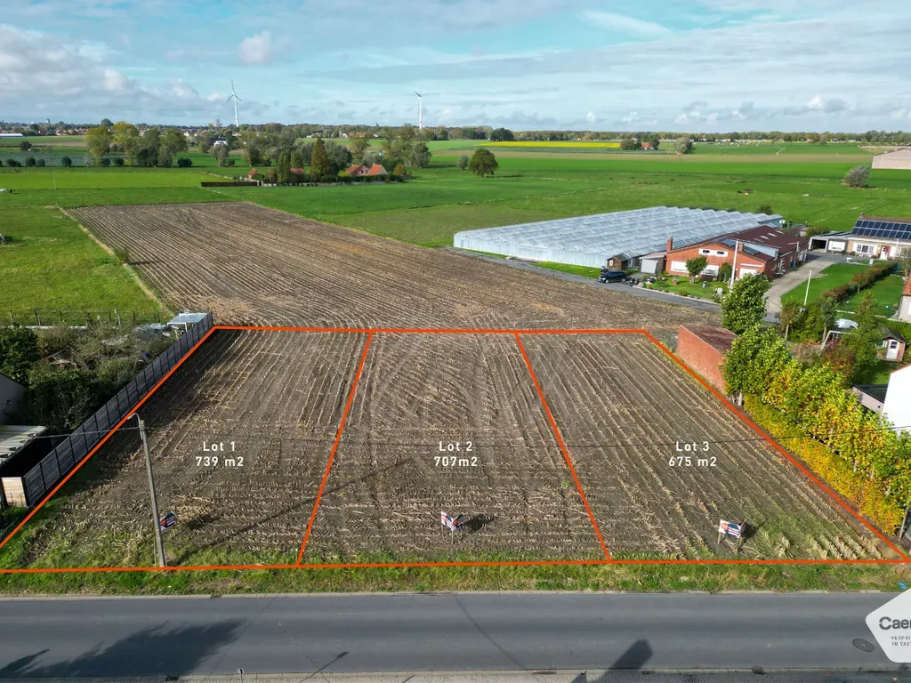 Vue aérienne - Terrain à Bâtir avec Possibilité de Bureau à Ruddervoorde