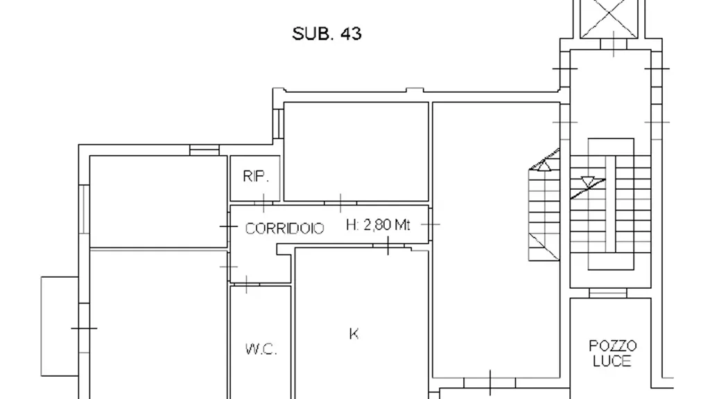 Plaan - Duplex Attico with Balcony Garden in Gela