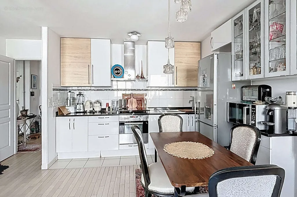 Köök - Luxury Flat with Seine View in Boulogne-Billancourt