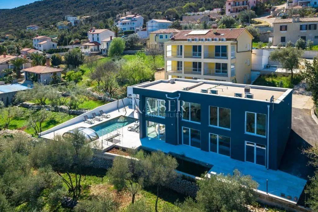 Vista aerea - New Villa with Pool near Labin