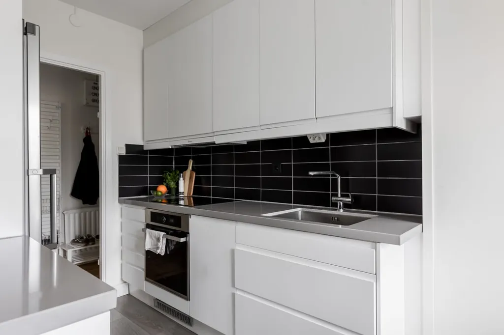 Köök - One-Bedroom Flat with Balcony in Örebro