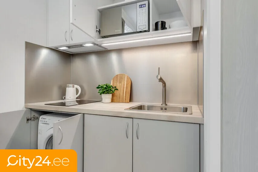 Cucina - Modern Micro-apartments with Private Bath in Tallinn Centre