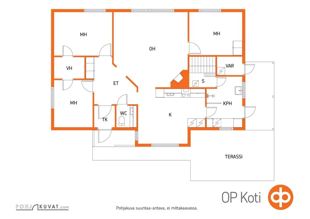 Plan - Maison 4 pièces à Jyväskylä
