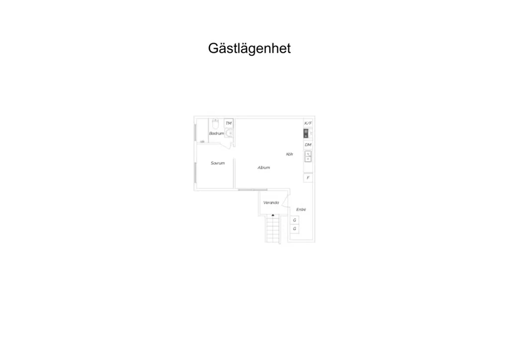 Floor Plan - Villa with Guest Apartment near Vättern