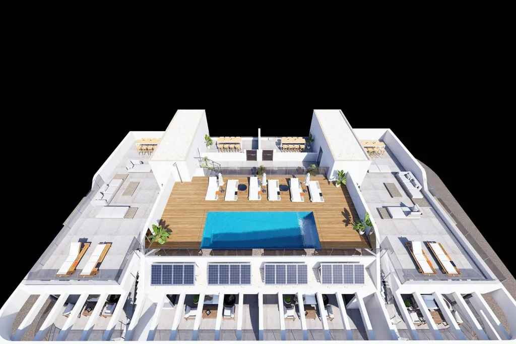 Aerial - Modern Apartment with Rooftop Pool in Benijófar
