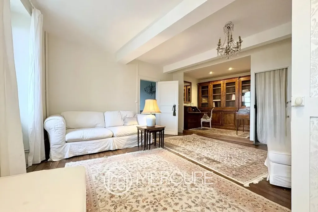Living Room - Château with Panoramic View in Lomagne