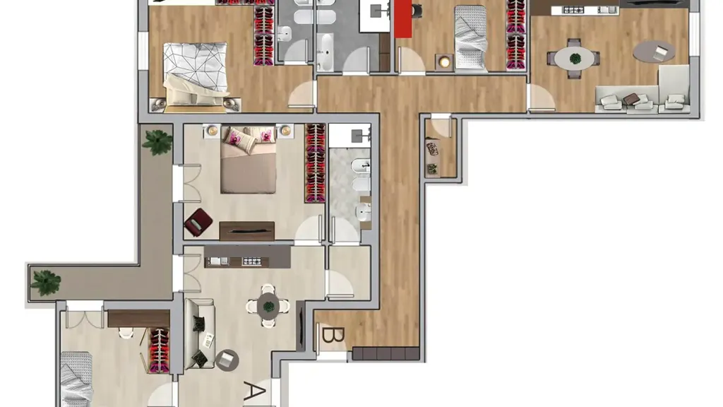 Plaan - Rearranged Flat with Balcony in Florence