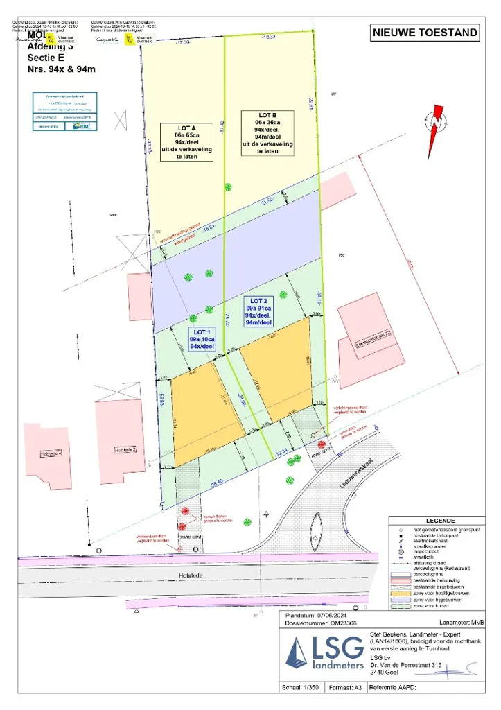 Planimetria - Open Building Plot in Mol with Central Location