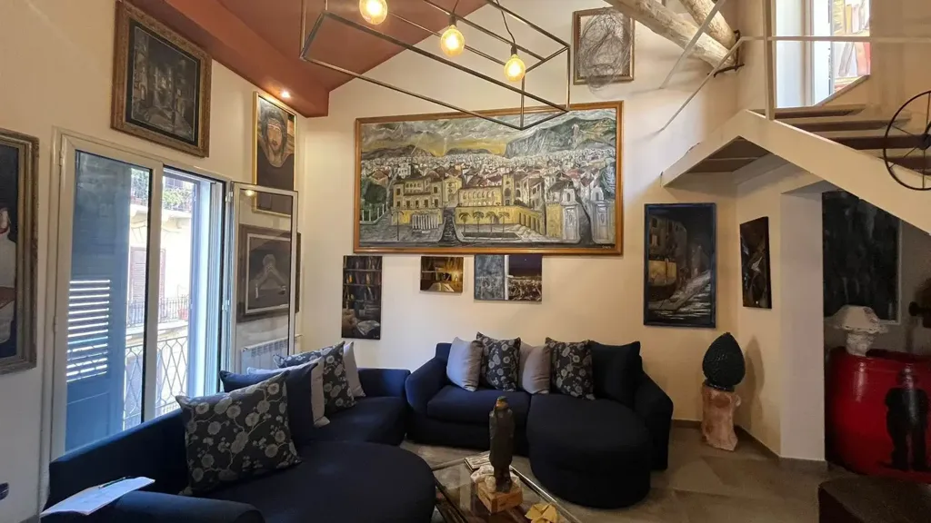 Soggiorno - Two-Level Apartment with Terraces in Palermo