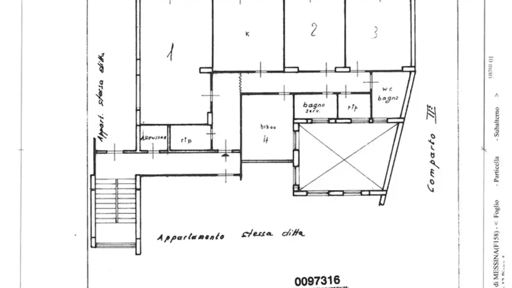 Plan - Spacious Apartment with Balcony in Messina