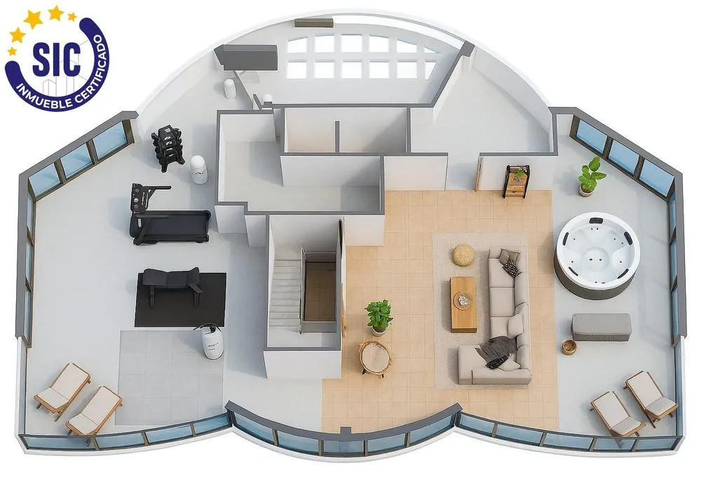 Plan - Luxury Penthouse with Sea View in Calpe