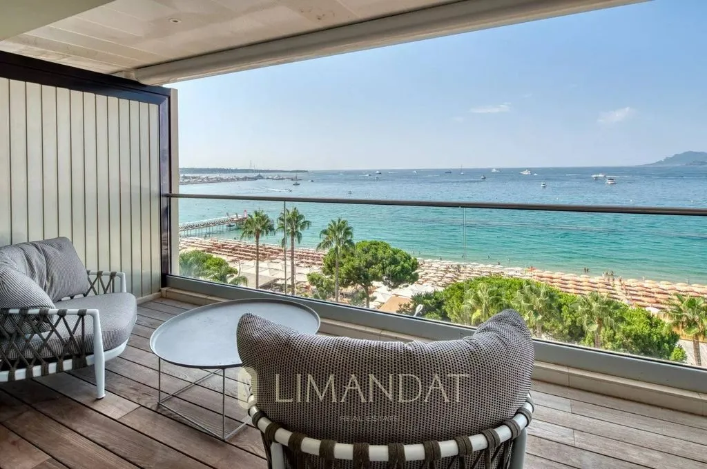 Terrasse - Appartement Luxe avec Vue Mer sur la Croisette à Cannes