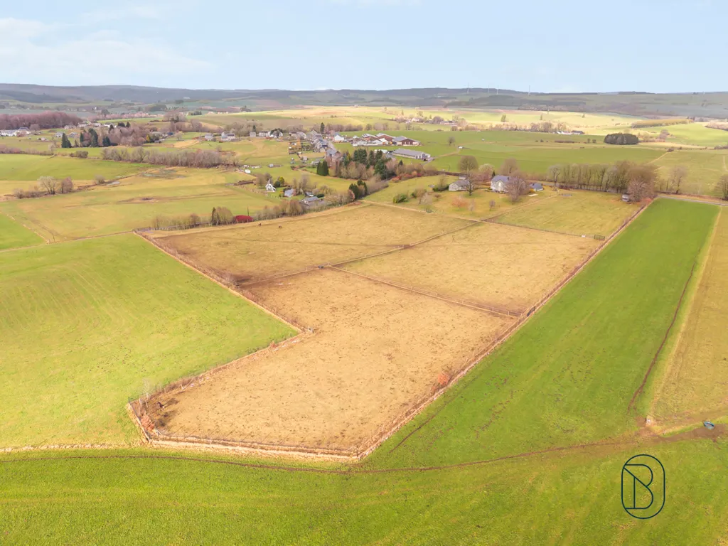 Aerial - Luxury House with Pool in Sainte-Ode Tillet