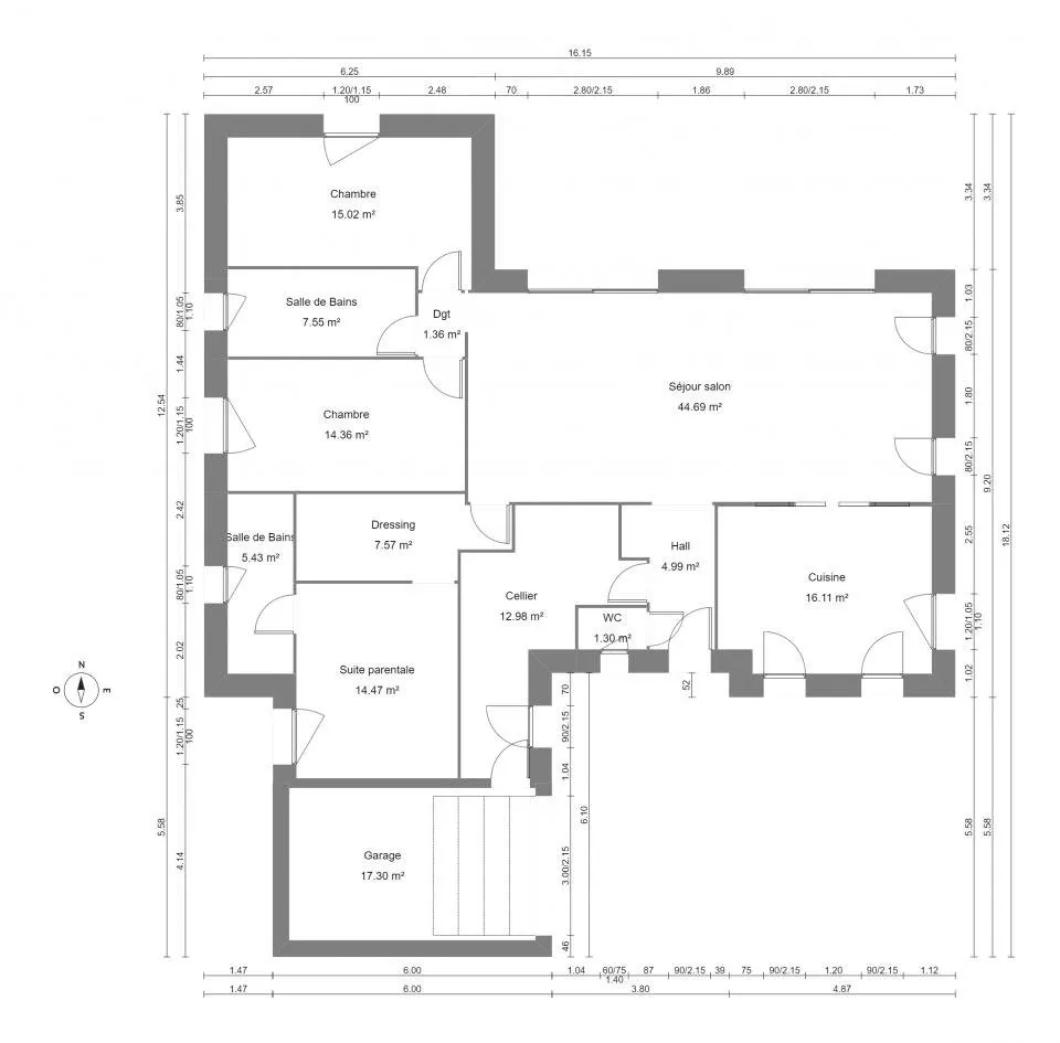 Planimetria - New Build House with Garden in Escaudain