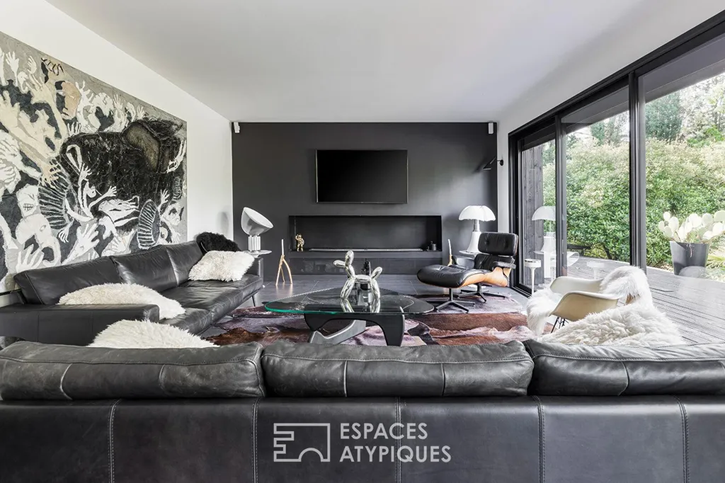 Séjour - Villa d'Architecte avec Piscine à Sorèze