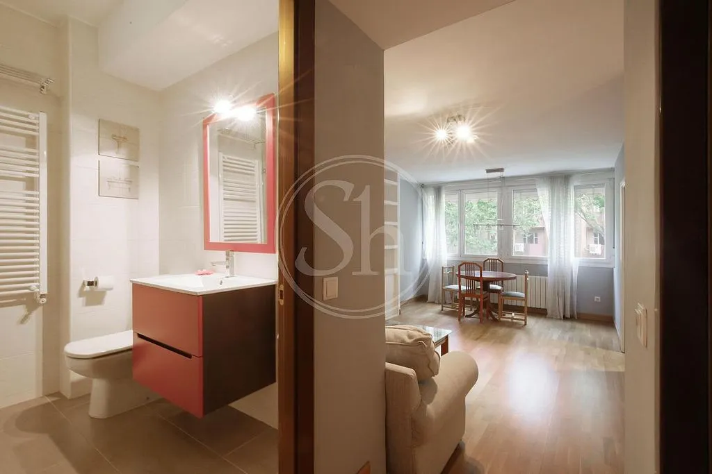 Salles de bain - 1-Bed Flat with Pool in Ciudad Lineal