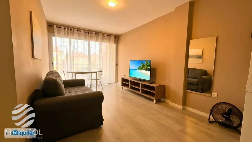 Living Room - Furnished Apartment with Seafront Access in Taliarte