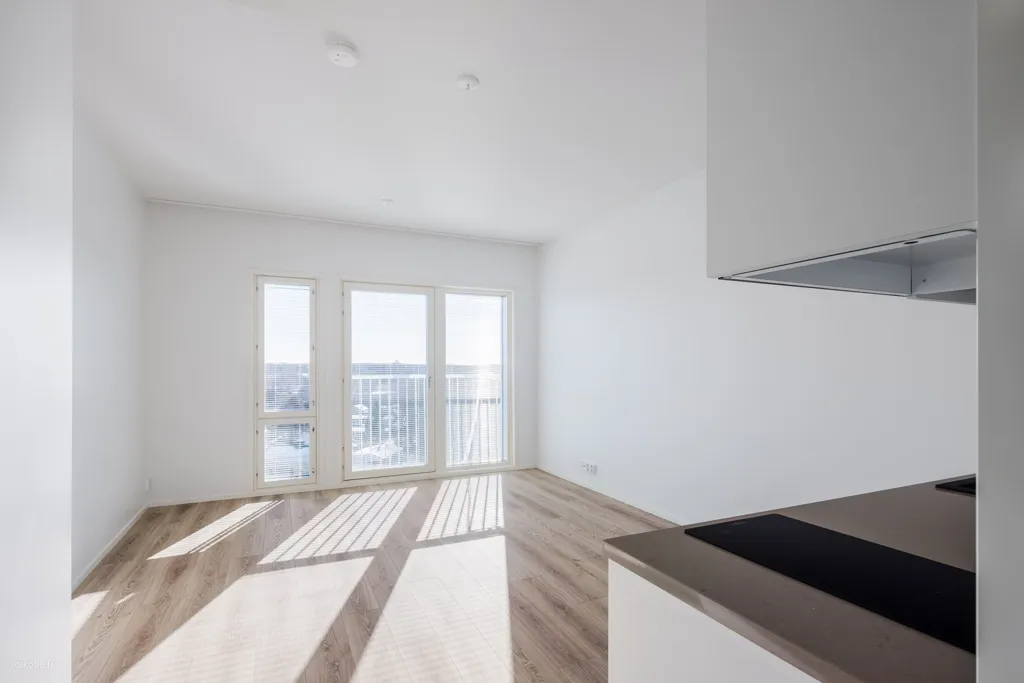 Living Room - Modern Flat with French Balcony in Malmi