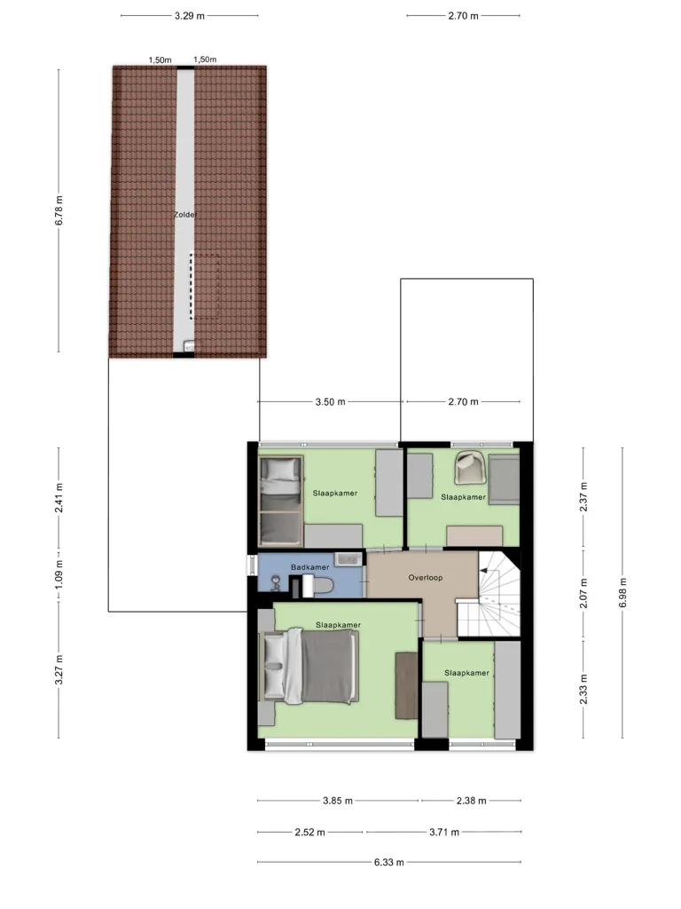 Plan - 2/1 Cap House with Double Garage in Wouw