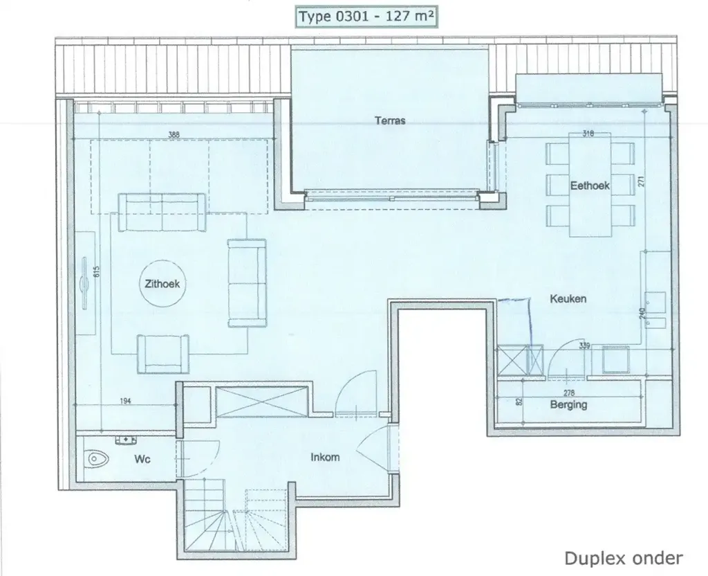 Plaan - Duplex Apartment with Terrace in Beernem Centre