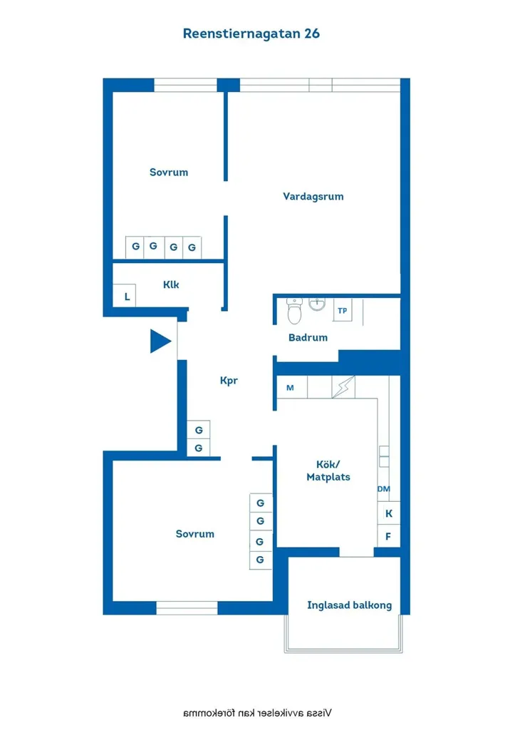 Floor Plan - Apartment with 3 Rooms in Eneby, Norrköping