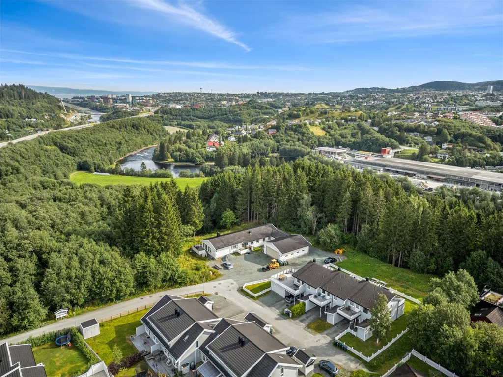 Vue aérienne - Detached House with 4 Terraces in Trondheim