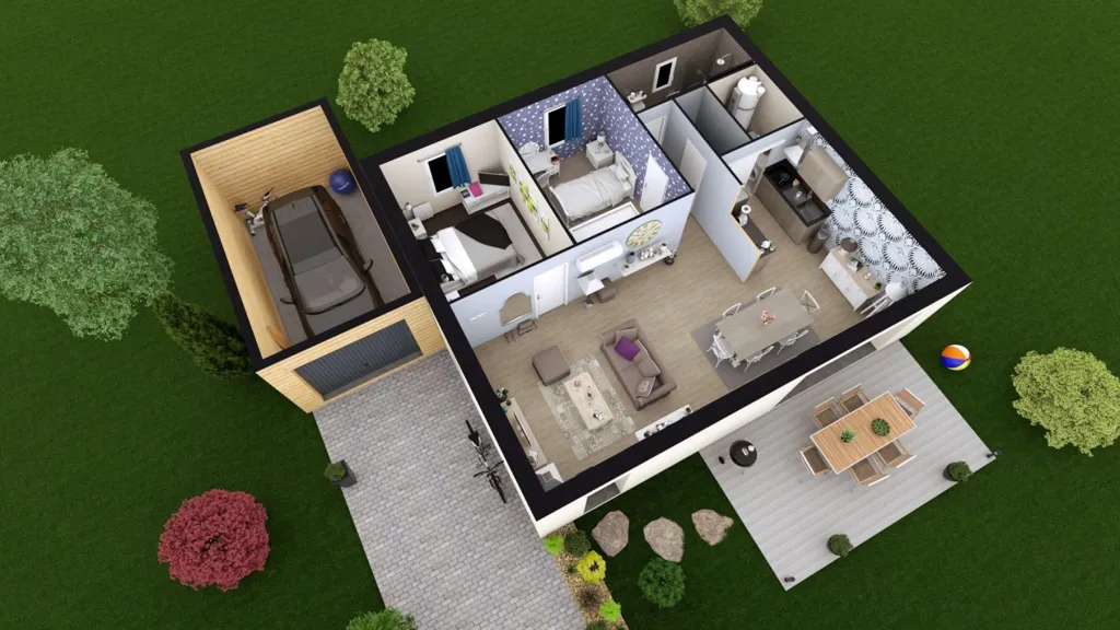 New Bioclimatic House with 717m² Plot in Saint-Laure