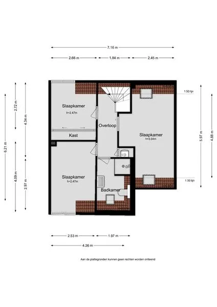 Planimetria - Modernised 1930s Semi-detached House in Bolsward