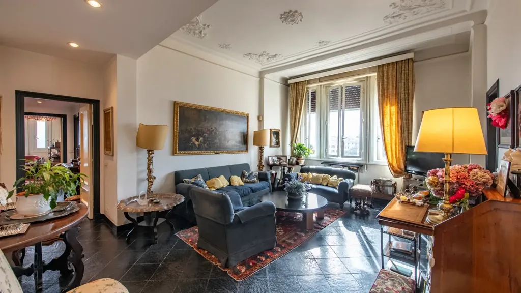 Séjour - Apartment with Sea View in Albaro, Genoa