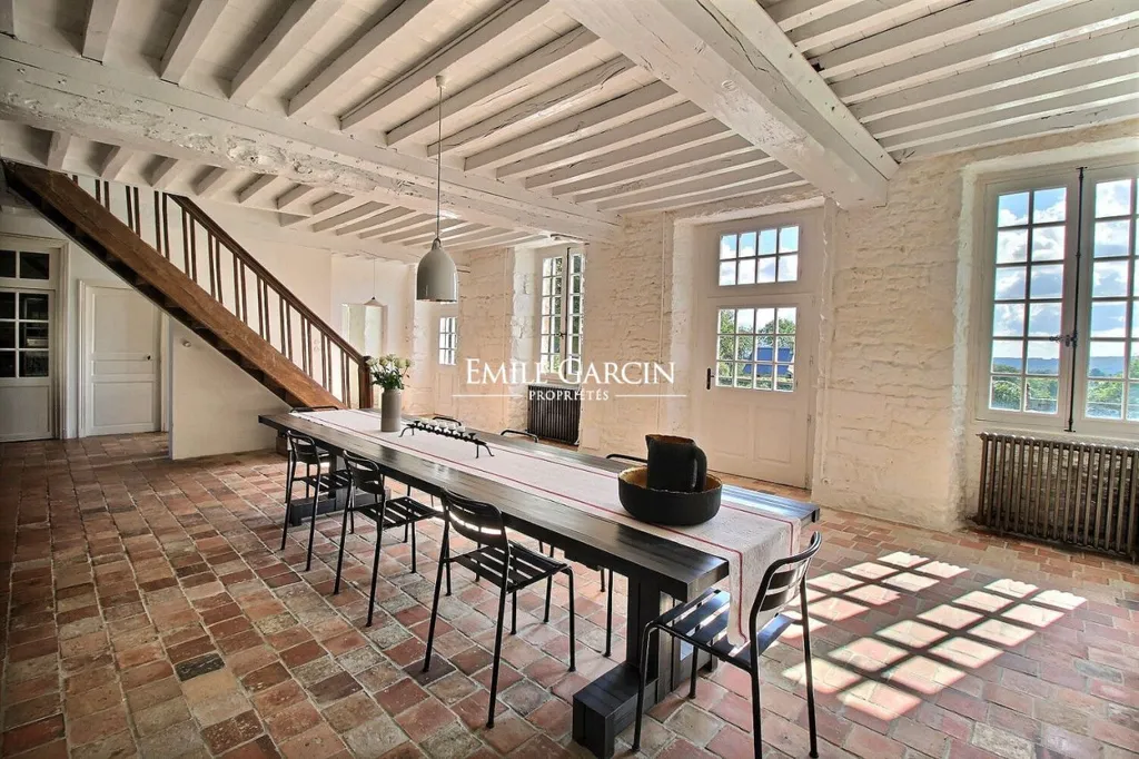 Dining Room - 18th Century Priory with Garden in Normandy
