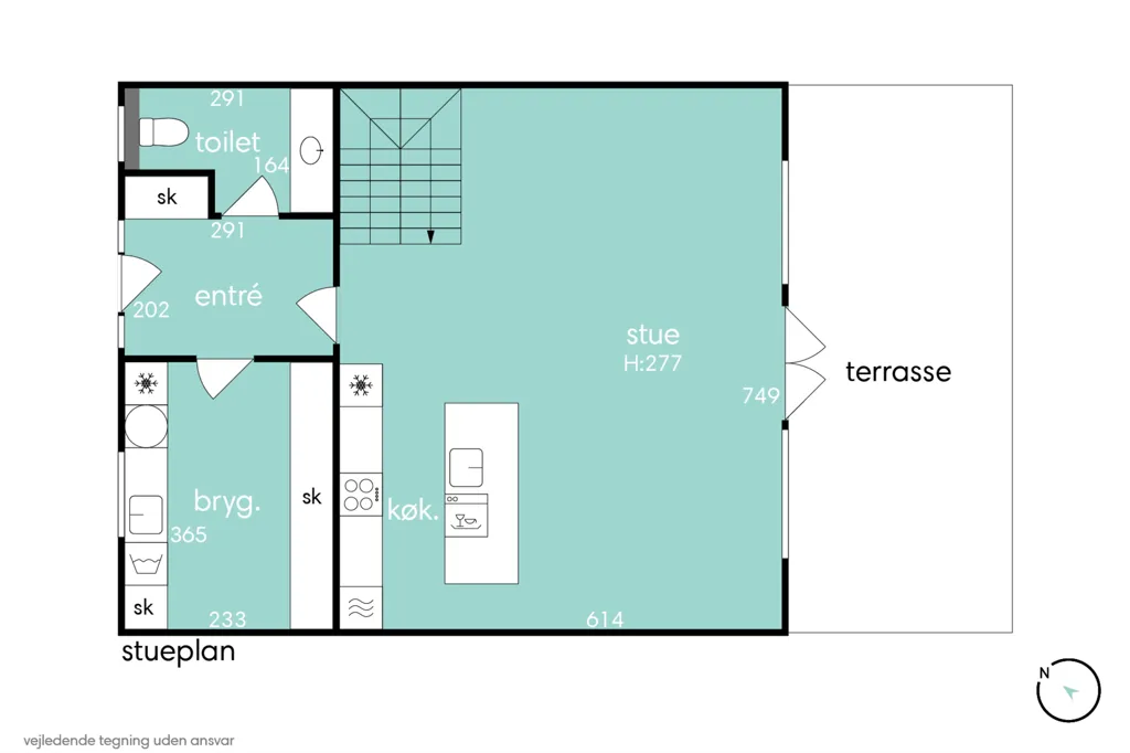 Plaan - Modern Rowhouse with South-Facing Garden in Paderup