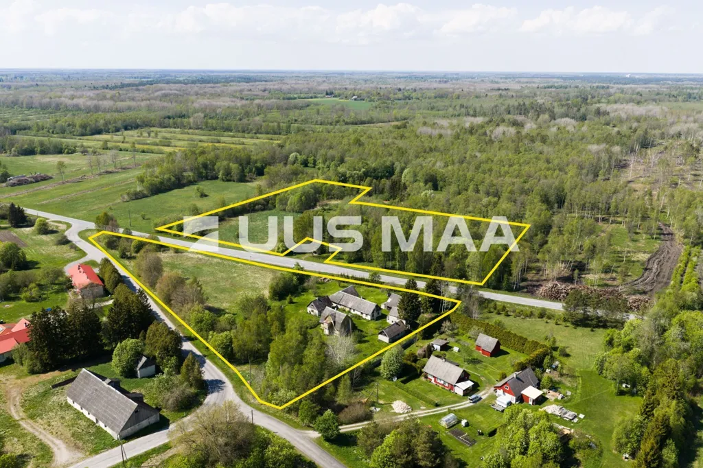 Aerial - Extensive Land with Renovation Potential in Sakla, Saaremaa