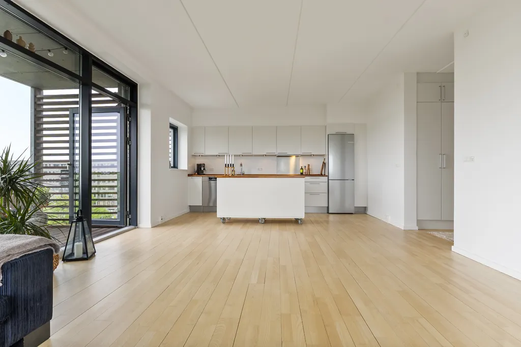 Soggiorno - 3-Bed Apartment with Balconies in Søborg