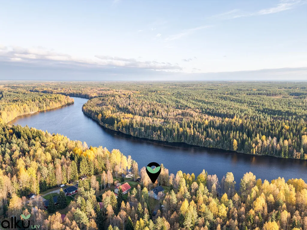 Vue aérienne - Cottage with River View and Sauna in Muhos