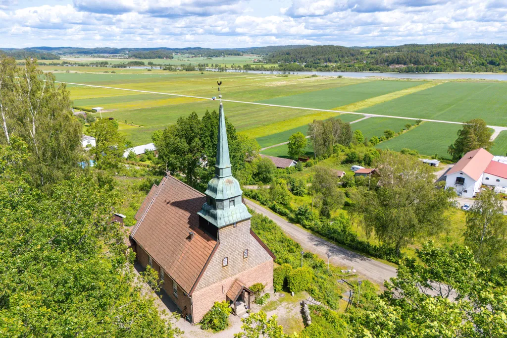 Aerial - Historic Villa with River View in Norrmannebo