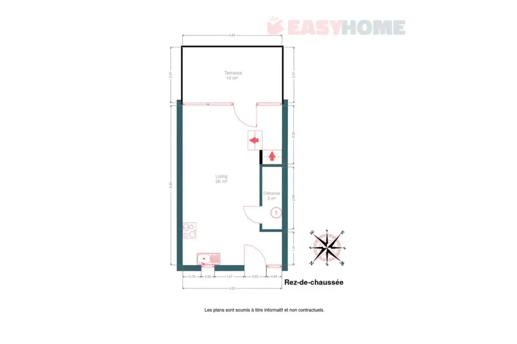 Planimetria - Duplex with South-East Terrace in Malmedy