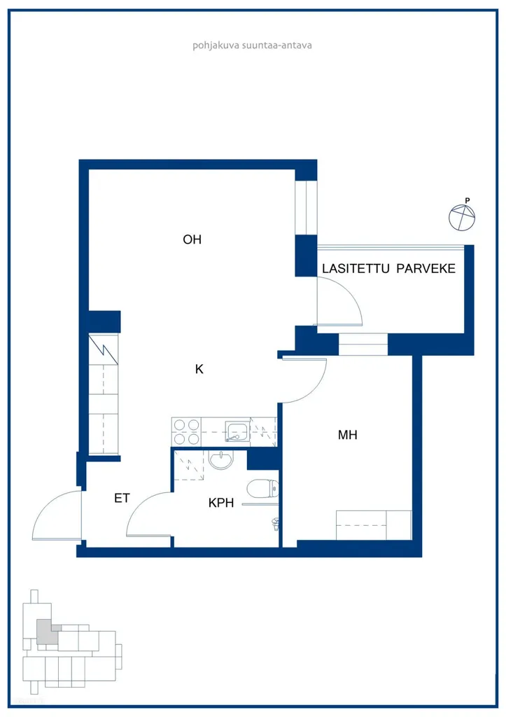 Planimetria - 7th Floor Apartment with Balcony in Järvenpää