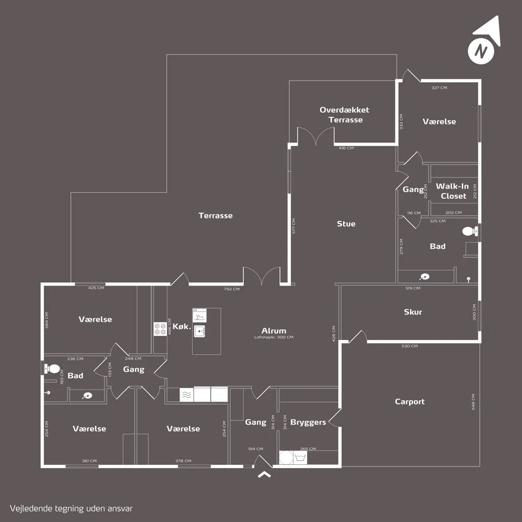 Plaan - Contemporary Villa with Terrace in Brande