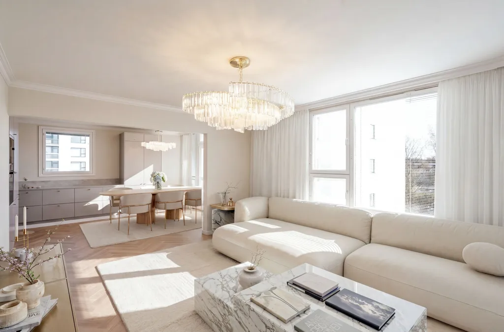 Wohnzimmer - Fully Renovated Apartment with River Views in Oulu