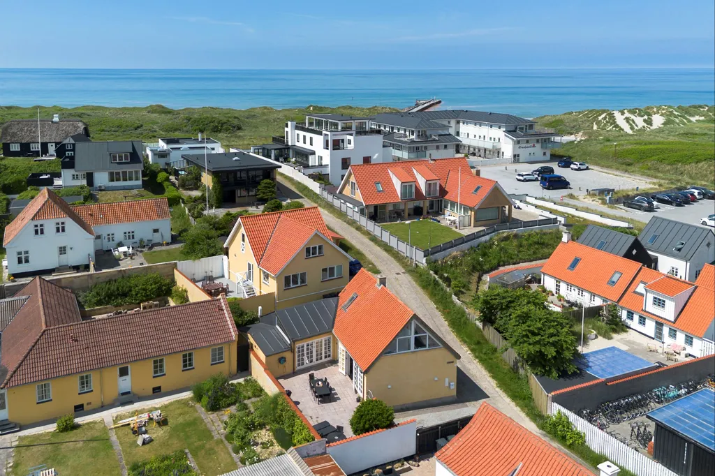 Vue aérienne - Villa with Seafront Access in Løkken