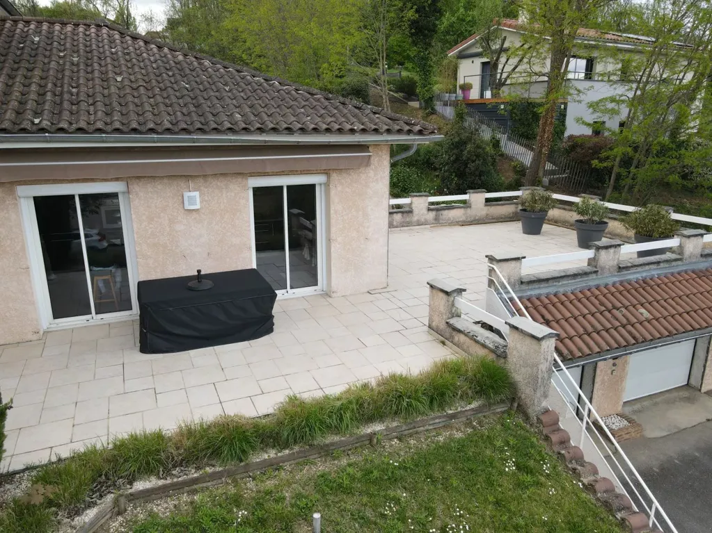 Aerial - Family House with Pool in Quiet Area