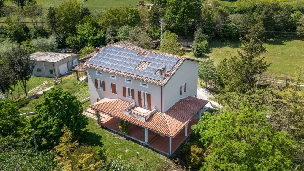 Vue aérienne - Apartment with Private Garden in Fabriano