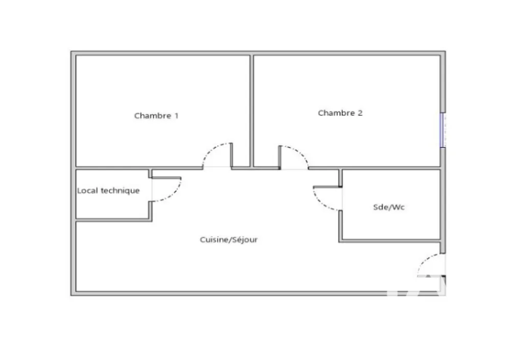 Plan - Appartement Rénové en Centre-ville avec Parking