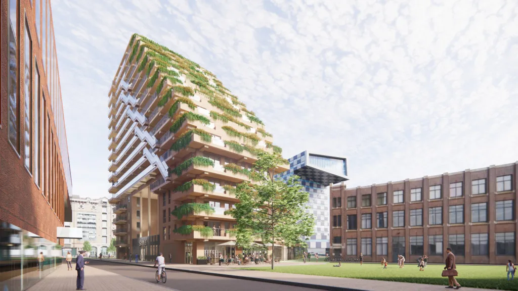 Iconic Wooden Building on Lloydpier, Rotterdam