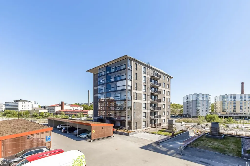 Vue aérienne - Modern Studio with Balcony in Turku