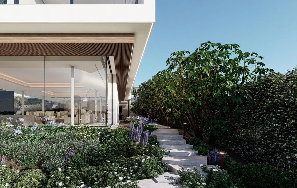 Jardin - Contemporary Villa with Golf View in Sotogrande