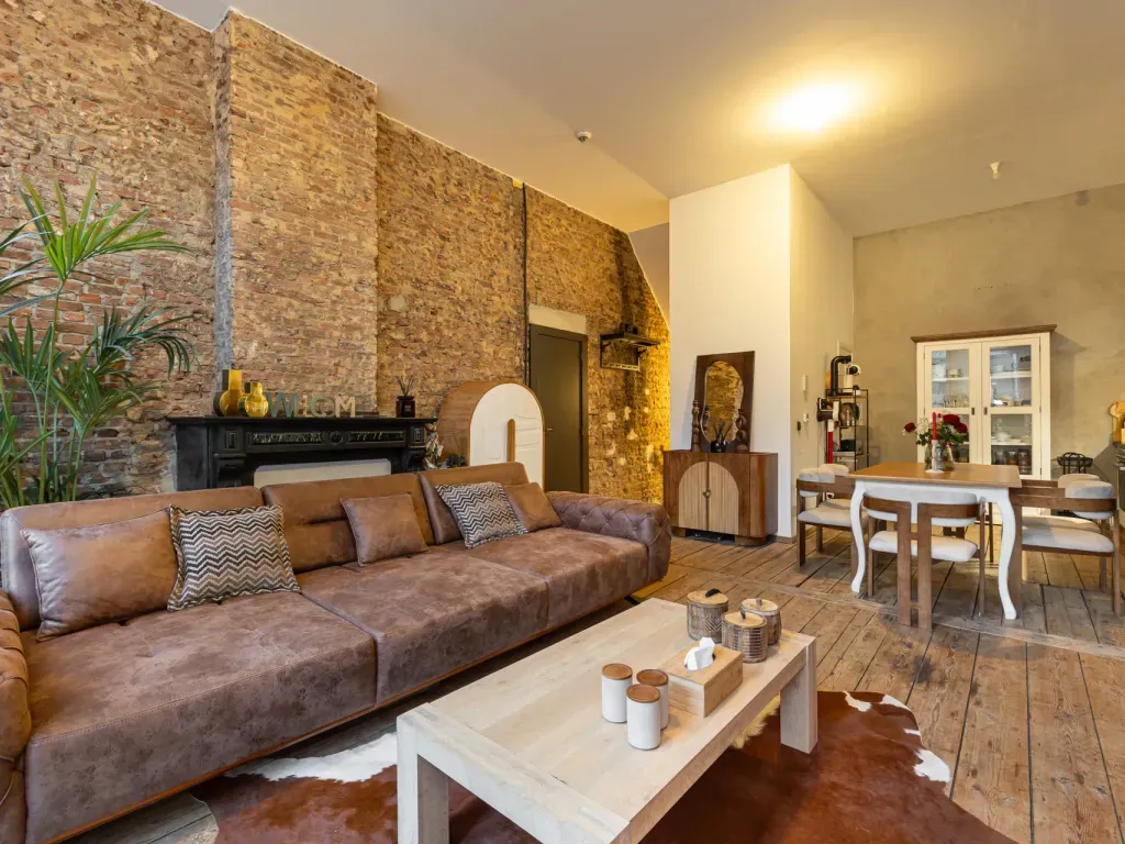 Séjour - Appartement avec 2 Terrasses dans la Brederodebuurt à Anvers